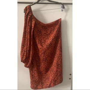 Boutique! One shoulder leopard print dress